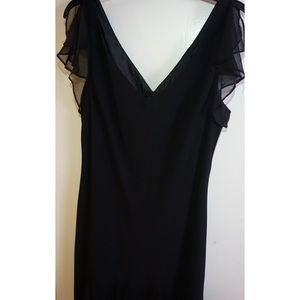 Scarlett Black Cocktail 🍸Dress V-Neck w/ Ruffles